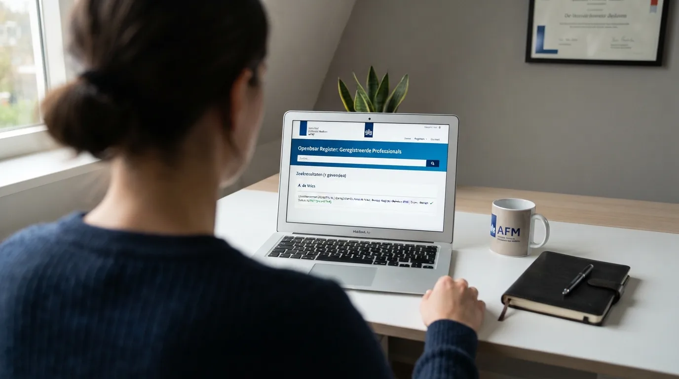Het openbare register van de Kansspelautoriteit met een vergunninghouder in beeld