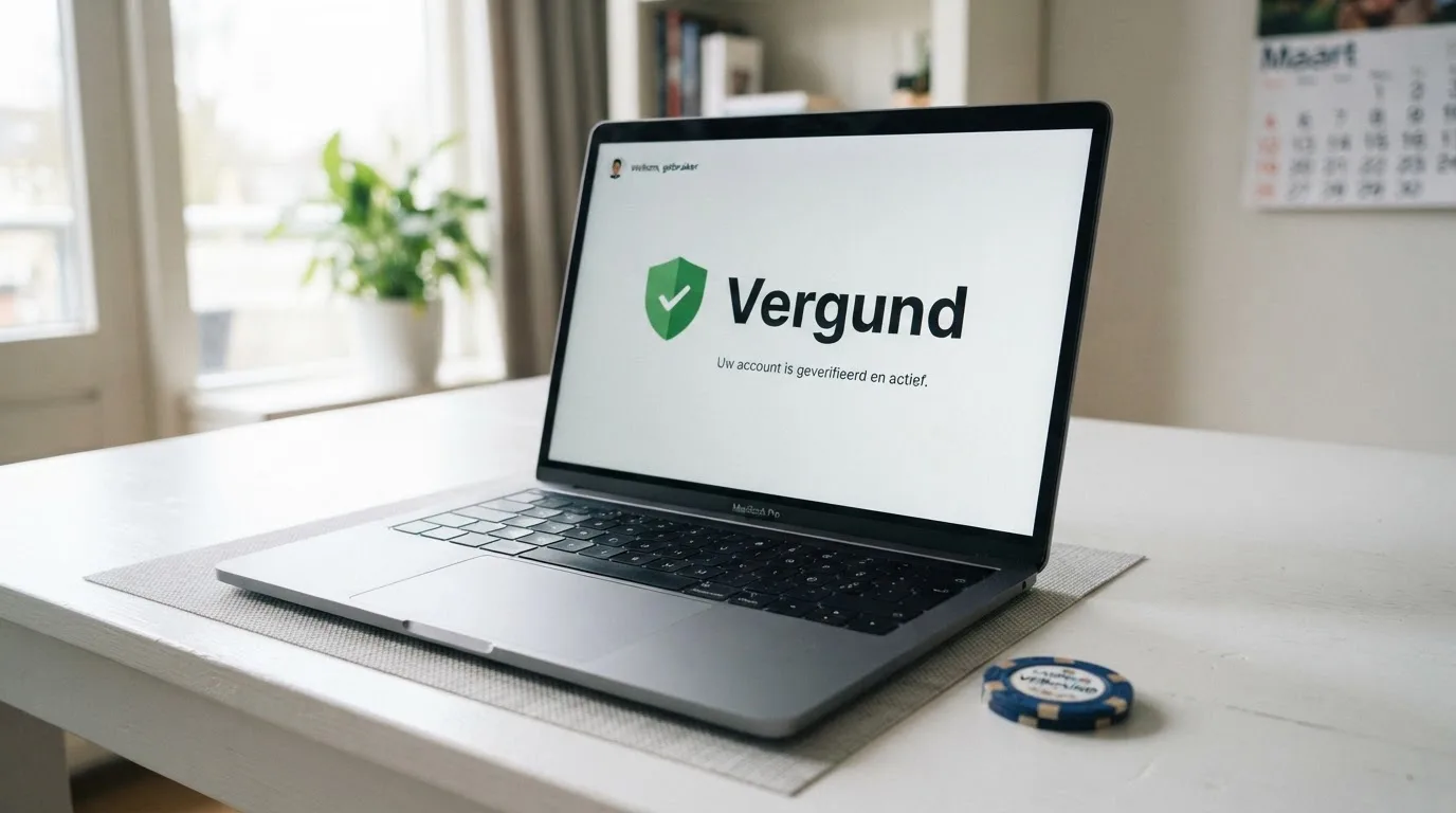 Ksa-logo en een casino-vergunning op een beeldscherm